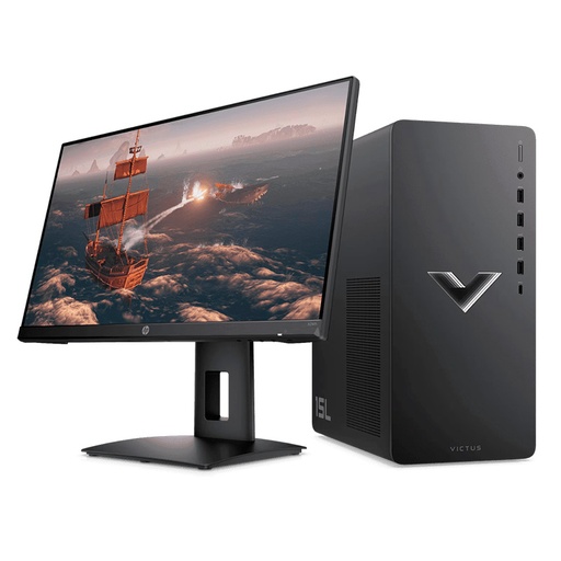 [809Q3LA#ABM] Computadora HP Victus TG02-0001la AMD Ryzen 5 5600G 8GB RAM 256GB SSD AMD Radeon RX 6400 4GB Negro W11 Home + Monitor 780D9AA#ABA OMEN 24 FHD 23.8"