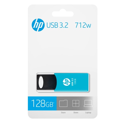 [HPFD712LB-128] Memoria USB HP 128GB 712W 3.2 Flash Drives Azul/Negro