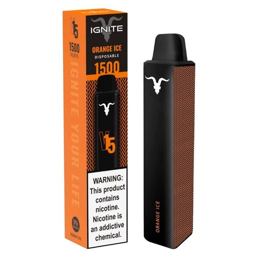 [810025995690] Vape Electronico Ignite V15 1500 Puffs Nic 5g Orange Ice