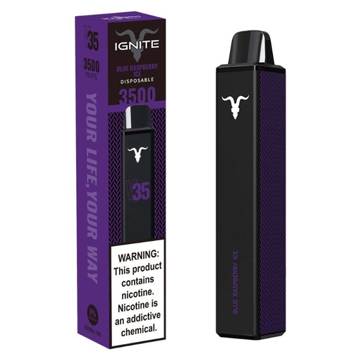 [810105507348] Vape Electrónico Ignite V35 3500 Puffs Nic 5g Blue Raspberry Ice