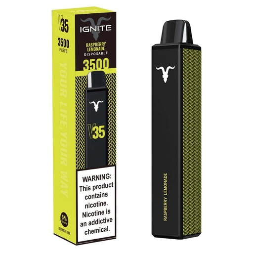 [810105508444] Vape Electrónico Ignite V35 3500 Puffs Nic 5g Raspberry Lemonade