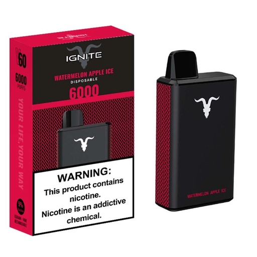 [810105508512] Vape Electrónico Ignite V60 6000 Puffs Nic 5g Watermelon Apple Ice