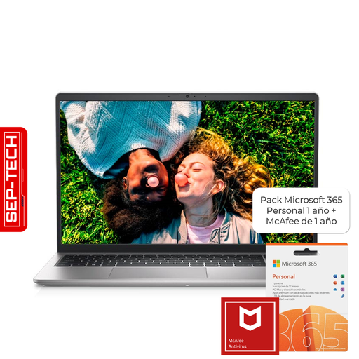 [P9DVJ-OF365] Laptop Dell Inspiron 3520 15.6" i3-1215U 8GB RAM 512GB SSD Gris Claro W11 Home 1 Año de Garantía en Centro de Servicio Teclado Español + Licencia de Office 365 Personal