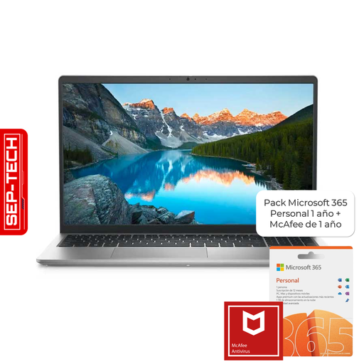 [XK81M-OF365] Laptop Dell Inspiron 3520 15.6" i5-1235U 8GB RAM 512GB SSD Plateado W11 Home Teclado Español + Licencia de office 365