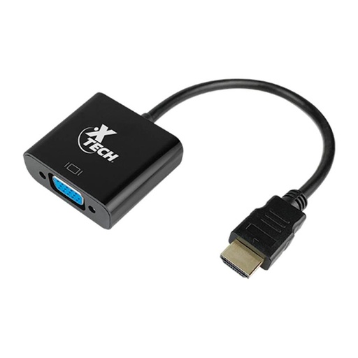 [XTC-363] Adaptador HDMI a VGA Xtech Macho-Hembra Negro