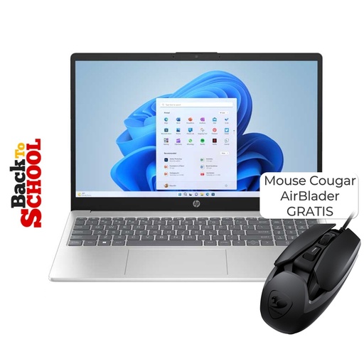 [A4BB5LA#ABM] Laptop HP 15-fd0059la 15.6" i5-1235U 16GB RAM 512GB SSD Plateado W11 Home Teclado Español