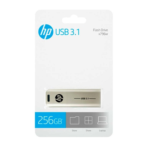 [HPFD796L-256] Memoria USB HP 256GB 796W 3.0 Dorado