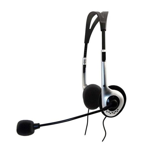 [ARG-HS-0088] Audífonos Argom 3.5mm tipo Headset Classic 88 con Micrófono Negro