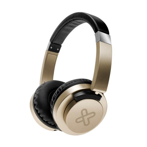 [KHS-851GD] Audífonos tipo Headset Klip Xtreme AkoustikFX 3.5mm con Micrófono Dorado