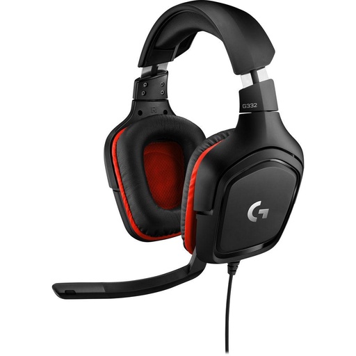 [981-000755] Audífonos tipo Headset Logitech G332 3.5mm con Micrófono Rojo-Negro