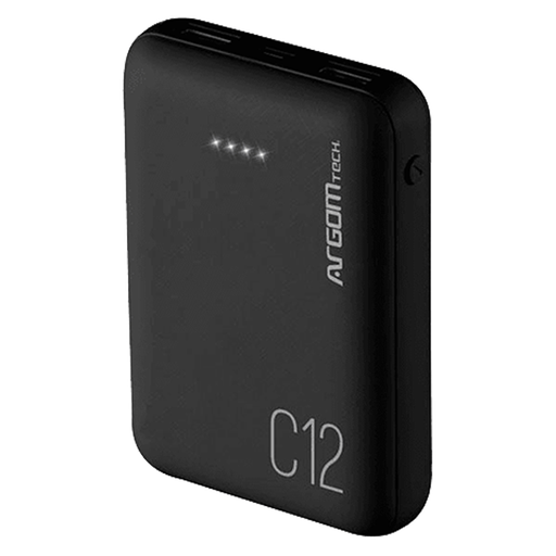 [ARG-PB-1138BK] PowerBank Argom 12000mAh C12 2xUSB Negro