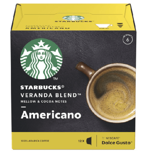 [12421668] Cápsulas Starbucks Veranda Blend para Nescafé Dolce Gusto