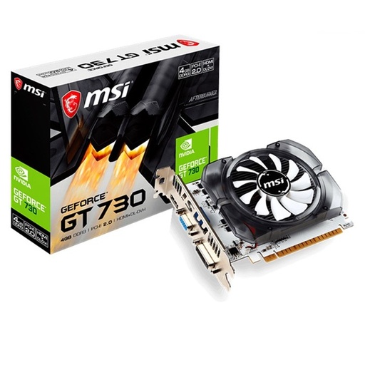 [N730-4GD3V2] Tarjeta de Vídeo 4GB DDR3 MSI GeForce GT 730 VGA DVI-D HDMI PCIe 2.0