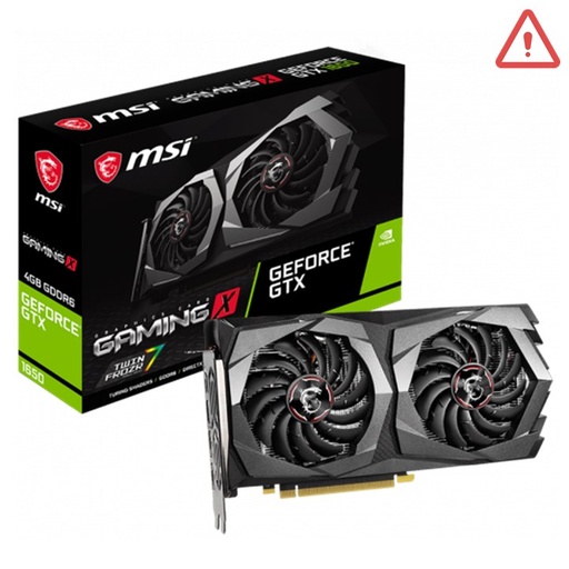 [GeForce GTX 1650 D6 GAMING X] Tarjeta de Vídeo 4GB GDDR6 MSI GeForce GTX 1650 D6 Gaming X HDMI DP PCIe 3.0 (Venta con Equipo)