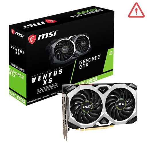[GeForce GTX 1660 SUPER VENTUS XS OC] Tarjeta de Vídeo 6GB GDDR6 MSI GeForce GTX 1660 SUPER Ventus XS OC HDMI DP PCIe 3.0 (Venta con Equipo)